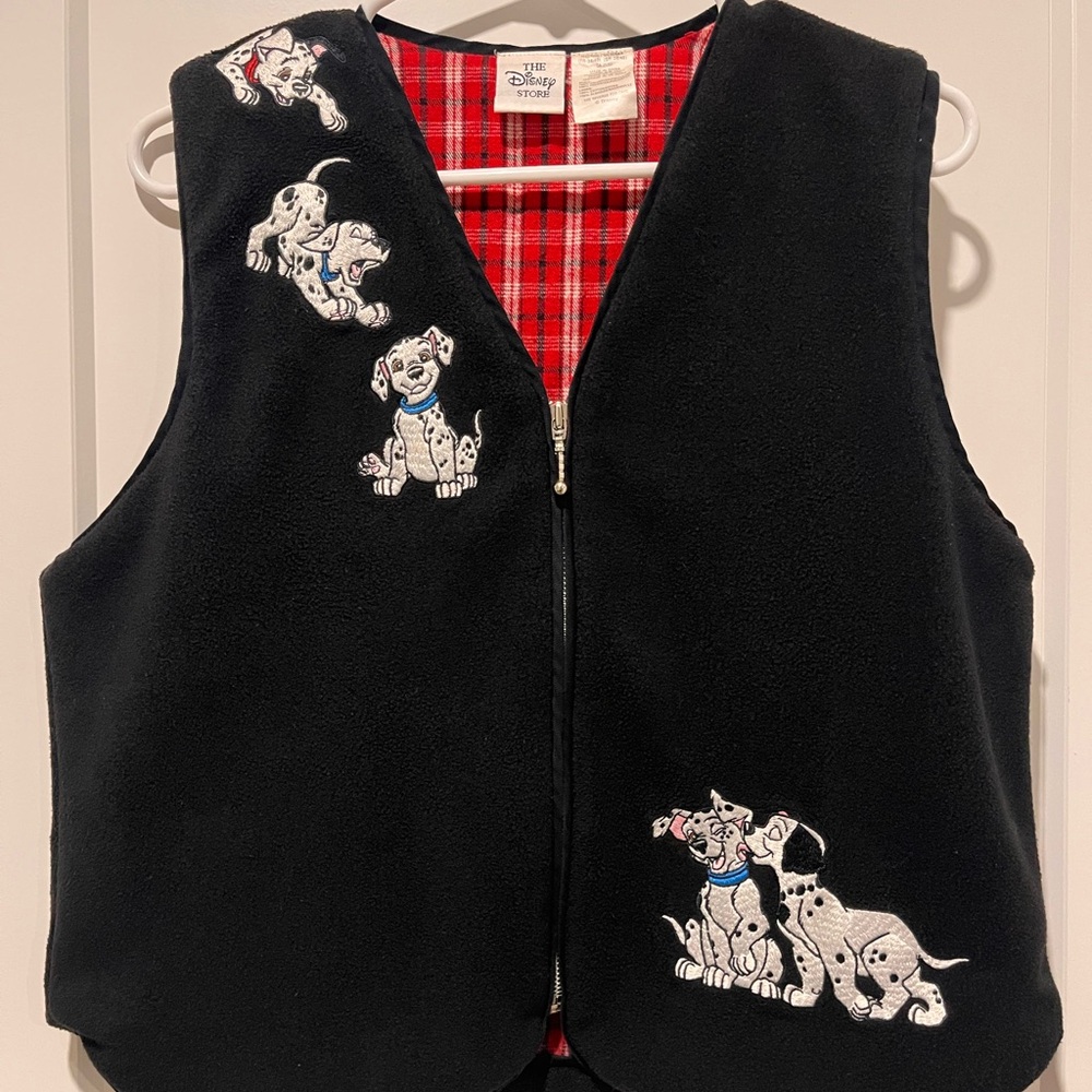 Disney Black Vest with Dalmatian Embroidery